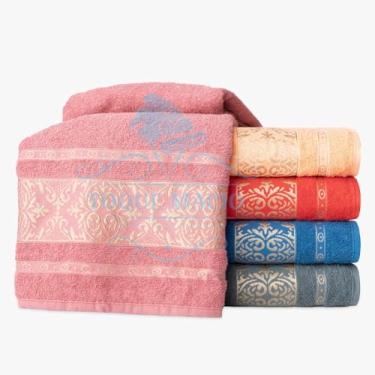 Imagem de Kit 10 Toalhas de Banho Banhão Gigante Luxo Mônaco 74x150cm Toque Mágico Toalhas(Sortidas)