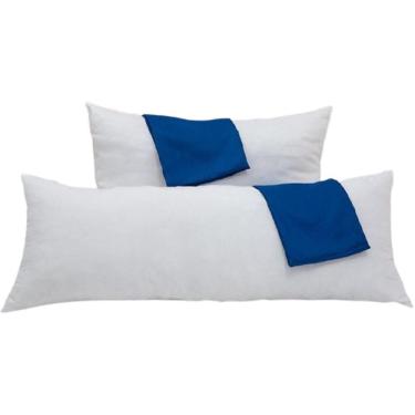 Imagem de Kit Travesseiro Infantil 45x65cm + Body Pillow Infantil 35x90cm Com Fronhas Branco