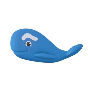 Imagem de Mordedor Macio para Bebê Unissex + 4 Meses Látex 100% Natural Pintura Não Tóxica Selo de Segurança Inmetro (Azul, Baleia)