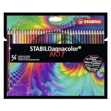 Imagem de Lápis de Cor Aquarelável – STABILO Aquacolor ARTY – Estojo com 36 unidades – Em 36 cores