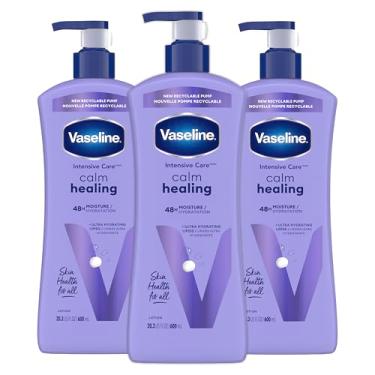 Imagem de Vaseline Intensive Care Calm Healing Body Lotion for Dry Skin Lotion Made with Ultra-Hydrating Lipids and Lavender Extract to Heal and Restore Dry Skin 20.3 oz, Pack of 3