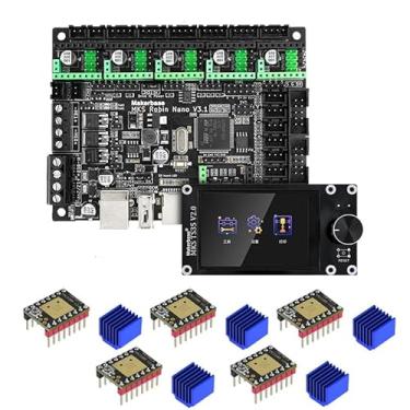 Imagem de YUTREES Makerbase MKS Robin Nano V3 32bit Placa de controle Placa-mãe TMC2209 TS35 TFT Tela sensível ao toque Módulo WIFI Peça de impressora 3D (Package*9)