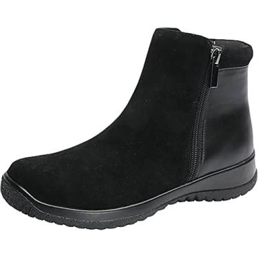 Imagem de Bota feminina casual Drew Shoe Kool 19178 de couro com zíper