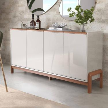 Imagem de Buffet Aparador Elegance com 4 Portas Off White/Jequitiba - Lukaliam
