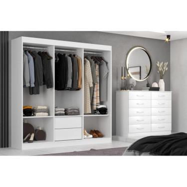 Imagem de Closet Lisboa com Cômoda 10 Gavetas Premium Marbela
