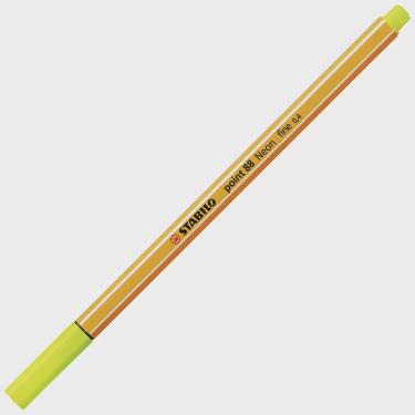 Imagem de Caneta extrafina stabilo point 88 0.4MM amarelo neon - 88/024