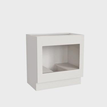 Imagem de Balcão para Forno de Embutir 80cm sem Tampo Arizona Cabecasa Madeiramadeira Branco