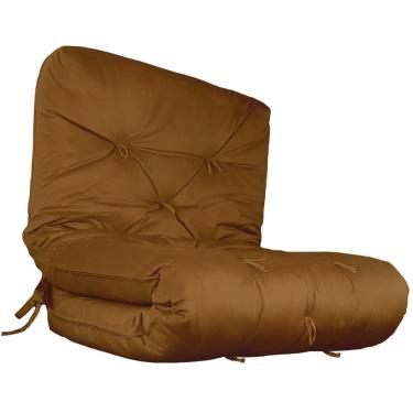 Imagem de Futon Solteiro Dobrável Oriental Confort Plus Caramelo