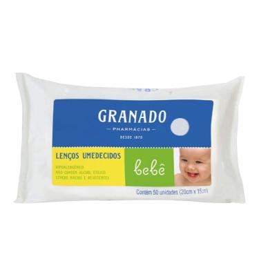 Imagem de Lenço Umedecido Macio Granado Bebê Tradicional Pacote 50 Unidades