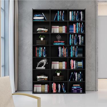 Imagem de Estante livreiro Montenegro Preto 21 Nichos Brienza