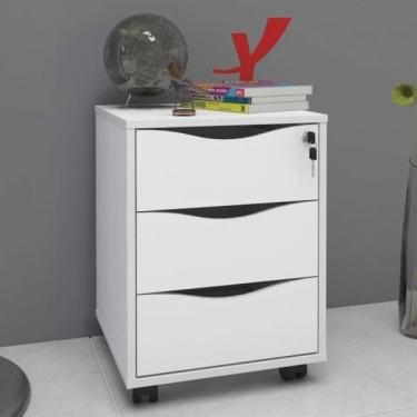 Imagem de Gaveteiro 3 Gavetas com Chave Face Home Office