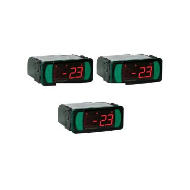 Imagem de Kit 3un Controlador de Temperatura Termostato Full Gauge 2HP MT512E - Bivolt