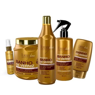 Imagem de Kit Banho de Verniz Forever Liss Shampoo 500ml e Mascara 1k