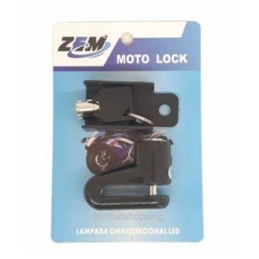Imagem de Cadeado De Disco Para Freio Antifurto Moto Universal - Preto - oem