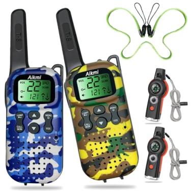 Imagem de Aikmi Walkie Talkies Para Crianças, Brinquedos Para Meninos De 5, 6, 7, 8 E 9 Anos, Brinquedos Ao Ar Livre Para Crianças, Rádio Bidirecional Com Equipamento De Acampamento, Brinquedos De Soldado Do