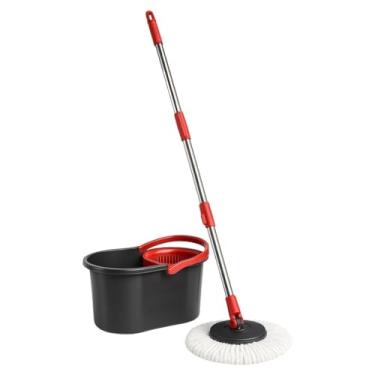Imagem de Mop Giratório Balde com 8 Litros E Refil Microfibra Ideal Para Pisos Frios Sintéticos ou Madeira