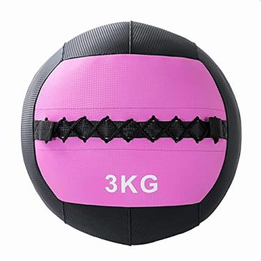 Imagem de Bola medicinal macia de couro artificial bola de squash fitness usada para treinamento muscular exercício aeróbico treinamento de resistência 8 pesos 2-12 kg (tamanho: 10 kg/10 kg) (3 kg)