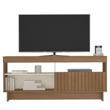 Imagem de Rack Bancada Tv 65 Pol 160 cm 1P Basculante Cinamomo Off White ARLY