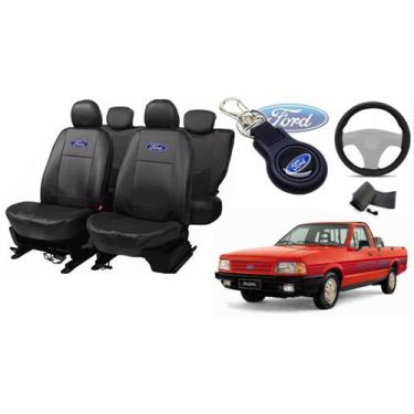 Imagem de Jogo Estilizado Ford Pampa 1986-1997 + Capas de Couro, Volante e Chave