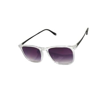 Imagem de Óculos De Sol Quadrado Premium Masculino Proteção Uv400 Original (Cristal Degradê)
