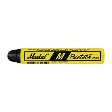 Imagem de Markal 81923 M Paintstik Marcador de tinta sólida para recozimento e tratamento térmico (até 400 ºC), preto (pacote com 12)