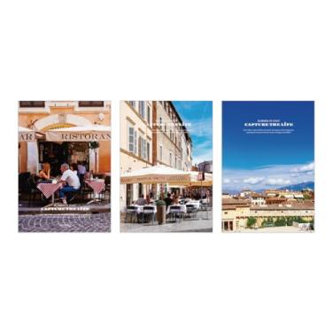 Imagem de Monolike Capture the Life A5 Stitch Line Note ITALY 3P B SET - Caderno acadêmico, caderno de linha, 48 páginas
