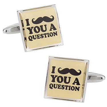 Imagem de Abotoaduras de bigode Cuff-Daddy com caixa de apresentação
