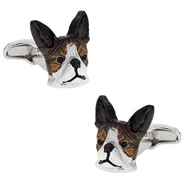 Imagem de Abotoaduras para cães Boston Terrier com caixa de apresentação