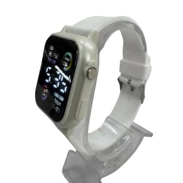 Imagem de Rel�gio Digital LED Unissex Display Colorido Adulto Infantil (BRANCO)