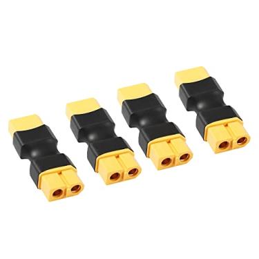 Imagem de RIIEYOCA Conector XT60 fêmea para fêmea sem adaptador de fio, adaptador de conector XT60 para RC FPV carro avião drone bateria LiPo etc XT60 conversão de porta (pacote com 4)
