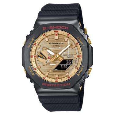 Imagem de Casio Relógio analógico digital G-Shock Rui Hachimura preto dourado GBM2100RH-1A, preto, esportivo, Preto, Esporte