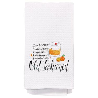 Imagem de Yomisex Toalhas de cozinha antiquadas para coquetéis, presentes para amantes de coquetéis, toalhas de chá para cozinha, bar, carrinho, pub, presentes de bebida à moda antiga, toalhas de mão