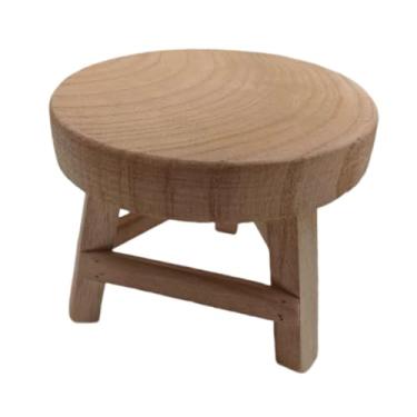 Imagem de Bothyi Banco de madeira para vasos de plantas e flores, pedestal decorativo, suporte para plantas, redondo, para escritório e jardim