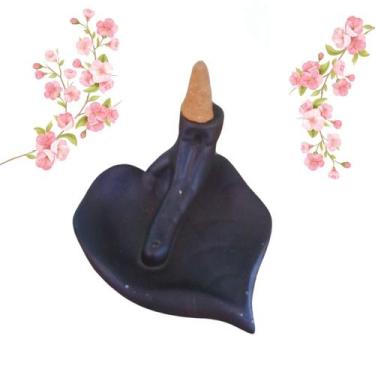 Imagem de Incensário Cascata De Fumaça Yoga Zen Backflow Folha Vareta - REINO ZE