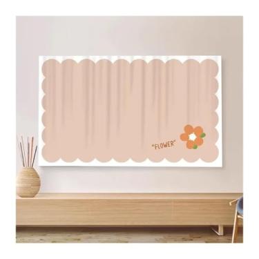 Imagem de HSTANGKY Capa de TV 81-203 cm Capa protetora de tela de TV para LCD LED ao ar livre meia embalagem de veludo LCD TV universal capa de televisão quarto sala de estar decoração cáqui ||55 polegadas