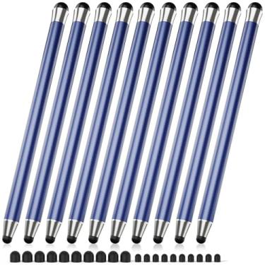 Imagem de Caneta Stylus para tela sensível ao toque, 10 peças, canetas 2 em 1 de alta sensibilidade e precisão, caneta Stylus para iPad/iPhone/Samsung/tablets Android e tela sensível ao toque capacitiva