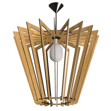 Imagem de Luminária Teto Tipo Pendente Fantasy Mdf Completa Mdf Cru