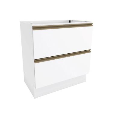 Imagem de Balcão 2 Gavetas Kappesberg Celeste 100% Mdf Branco 80cm
