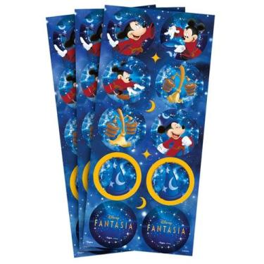 Imagem de Adesivo Redondo Decorativo Festa Mickey Fantasia - 30 unidades - Regin
