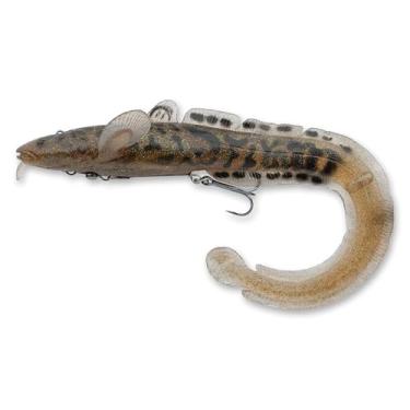 Imagem de Savage Gear Isca de pesca Burbot Ribbontail 3D, 85 g, óleo de motor mágico, contornos e movimento realistas, construção durável, design de linha híbrida, chocalho de vidro embutido, disponível em 3