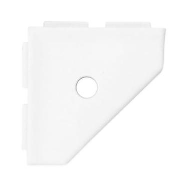 Imagem de Bandeja de sabonete para box de 12,7 cm – Bandeja de sabonete para banheiro, prateleira geométrica para nova construção, Bright White Matte