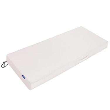 Imagem de INFBLUE Almofada de banco para ambientes externos 122 x 45 cm, almofada de banco de pátio interna, almofada de cadeira de móveis de pátio, almofada de balanço de varanda com laços, almofada de sofá de