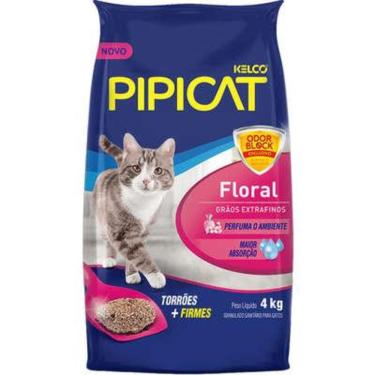 Imagem de Areia Higiênica PIPICAT Perfumada para Gatos pacote 4kg