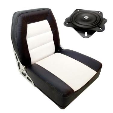 Imagem de Cadeira Almofadada para Barco de Alumínio ou Lancha + Base Giratória -