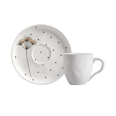 Imagem de Conjunto com 6 Xícaras De Café com 6 Pires Bio Floralis - Porto Brasil