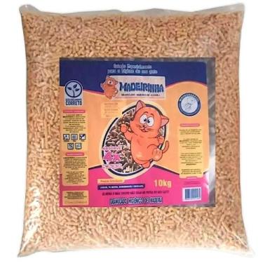 Imagem de Granulado madeira para gatos 5Kg Madeirinha granulado de madeira para 