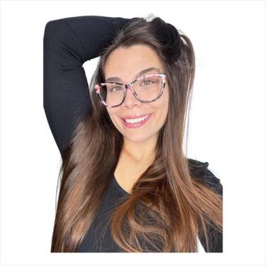 Imagem de Armação Óculos De Grau Feminino Gatinho Floral Louise - Palas Eyewear