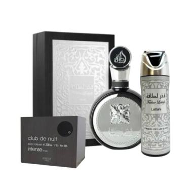 Imagem de Combo Fakhar Black com Creme Club e Spray - Lataffa