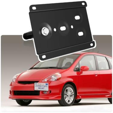 Imagem de Suporte de placa de licença antifurto compatível com Honda 2000-2009 S2000 AP1 AP2, Honda FIT 2006-2008, kit de montagem de suporte de placa de carro de gancho de reboque dianteiro, sem moldura de