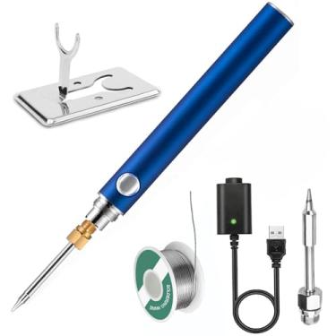 Imagem de Ferro de solda portátil, bateria de 1100 mAh, recarregável para reparo contínuo, adequado para reparo de eletrodomésticos, reparo de solda de componentes eletrônicos